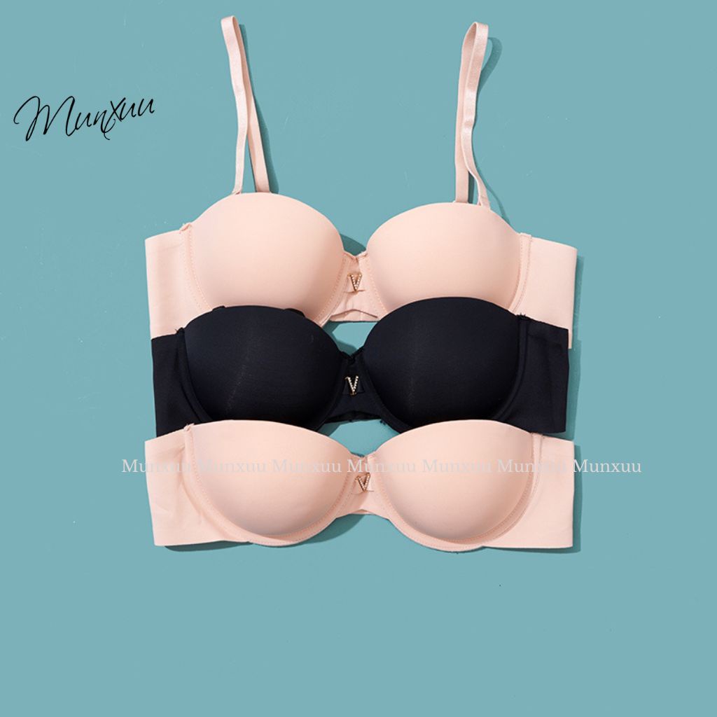 Áo lót nữ cúp ngực MUNXUU có gọng đệm dày vừa chống tụt siêu nâng đẩy ngực - AV52