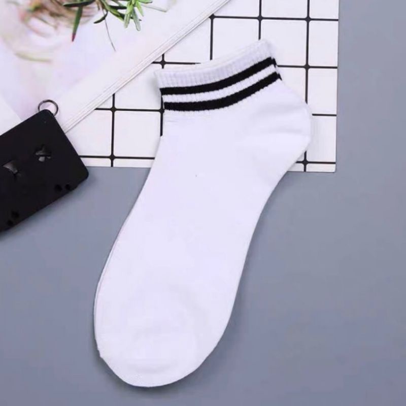 Sỉ 10 đôi tất kẻ cổ hàn quốc coton đẹp loại 1