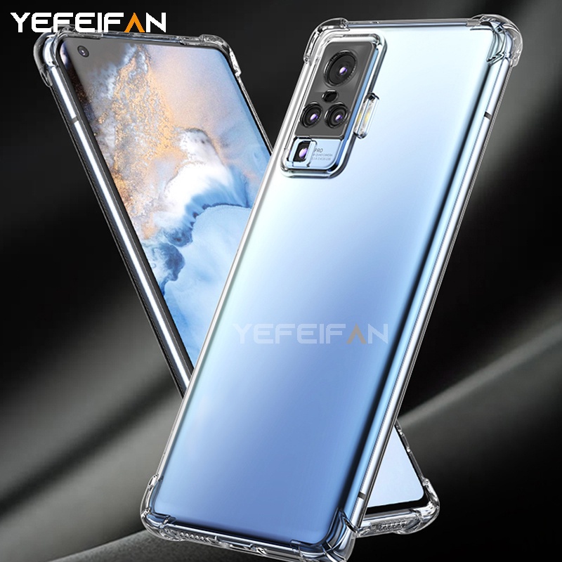 Ốp điện thoại cho Vivo Y72/52 5G Y31S/20S/12S/30/50/17/15/12 silicon trong suốt chống sốc