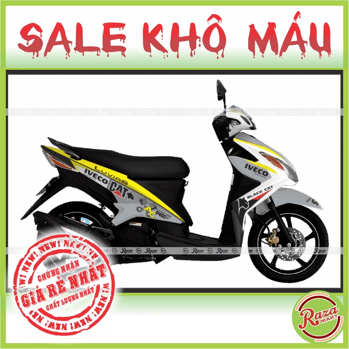 | SALE KHÔ MÁU | Tem trùm xe Luvias - Decal PVC 5 Lớp Cao Cấp - Chống Thấm, Chống Phai Màu - Mã số: LUV 16
