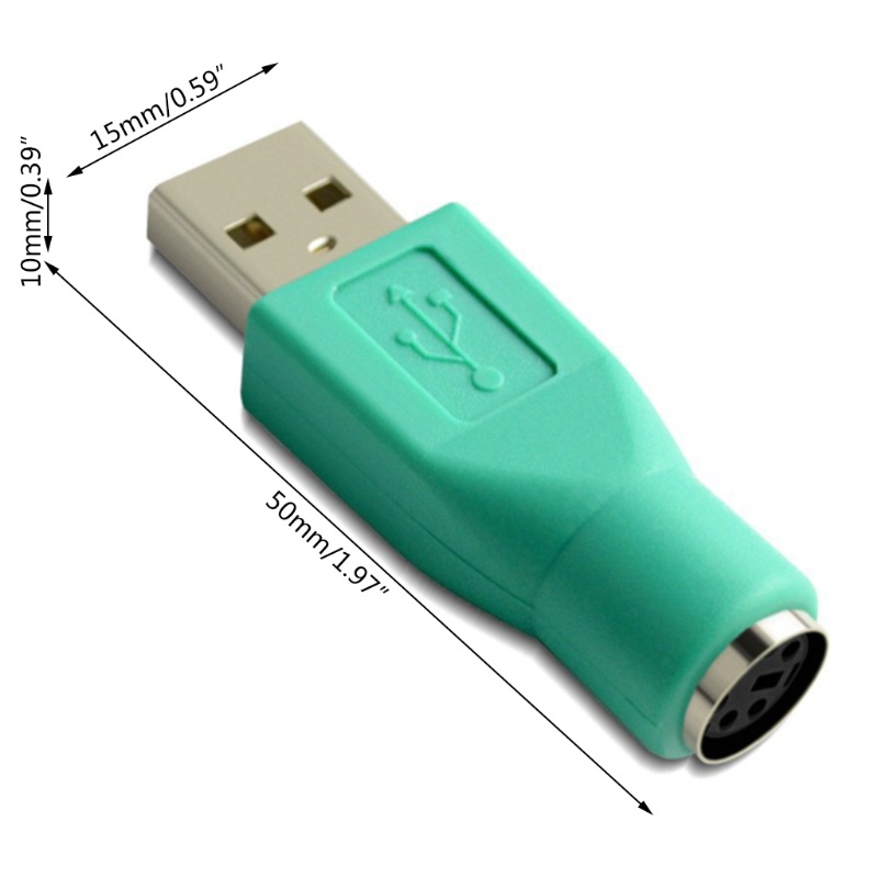 Set 2 Đầu Chuyển Đổi Ps2 Male Sang Usb Female Chuyên Dụng Chất Lượng Cao