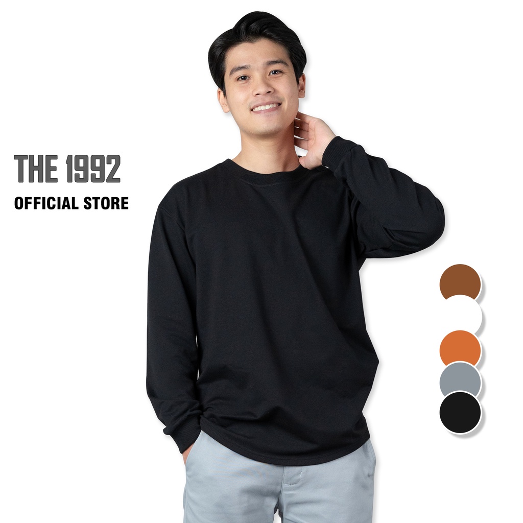 Áo dài tay nam THE 1992 Basic Sweater vạt bầu 5 màu trơn