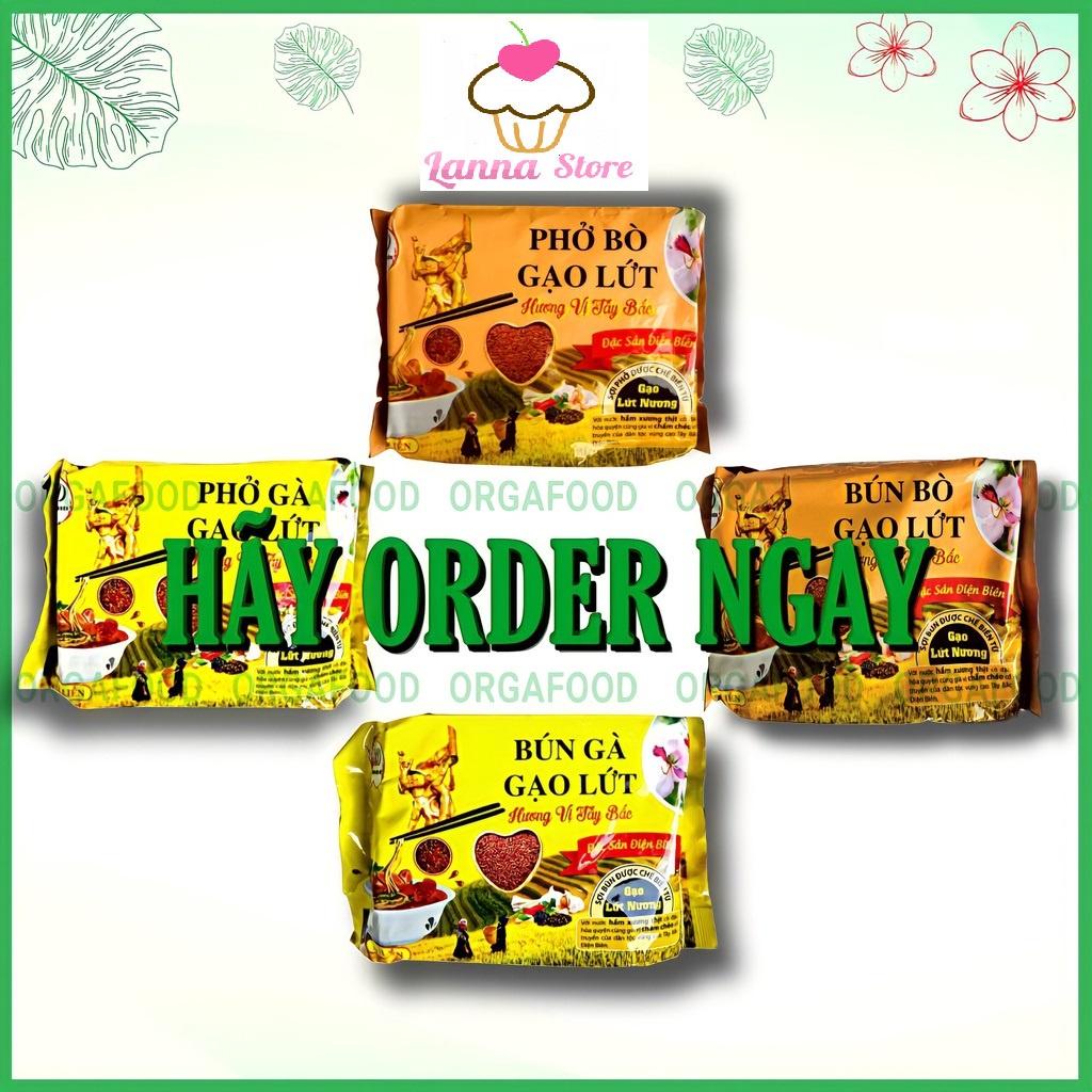 [Siêu tiện lợi] Bún phở gạo lứt ăn liền vị bò gà gia vị Tây Bắc ăn kiêng eatclean - gói 120gr