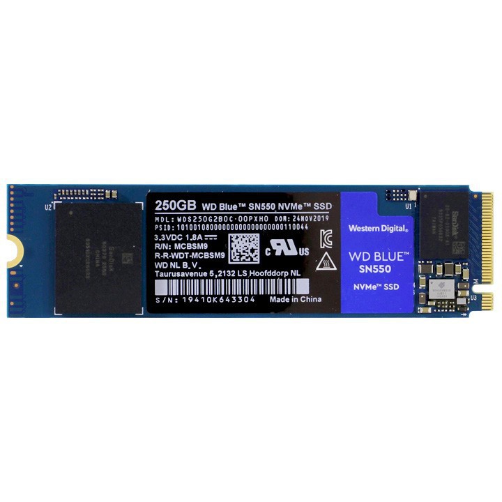 [Mã 229ELSALE hoàn 7% đơn 300K] Ổ cứng SSD M.2 PCIe NVMe W.D Blue SN550 250GB 500GB 1TB - bảo hành 5 năm