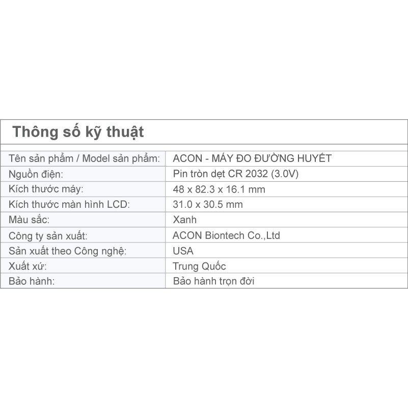 Máy đo đường huyết Acon On Call Plus. test tiểu đường chính xác 99%, bảo hành trọn đời (tặng kèm Kim, que) [Halongsky]