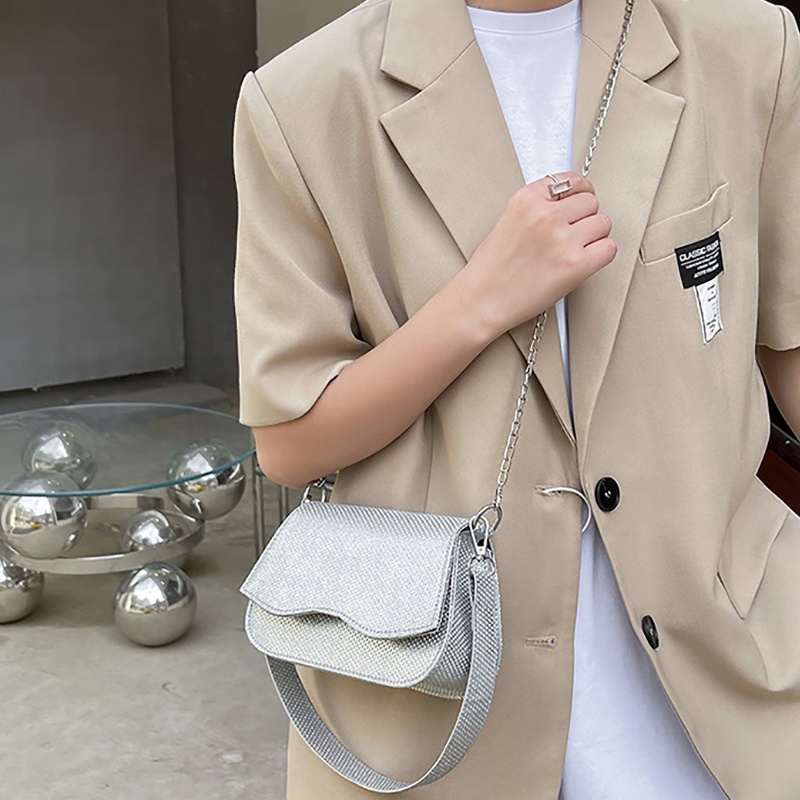 Túi đeo vai IELGY dáng vuông màu sắc đơn giản phong cách phương Tây