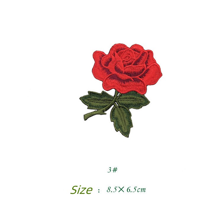 Miếng Vá Ủi Quần Áo Thêu Hình Hoa Hồng