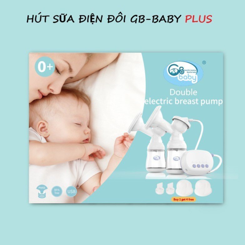 Máy hút sữa điện đôi plus Hàn Quốc Gb Baby Chính Hãng