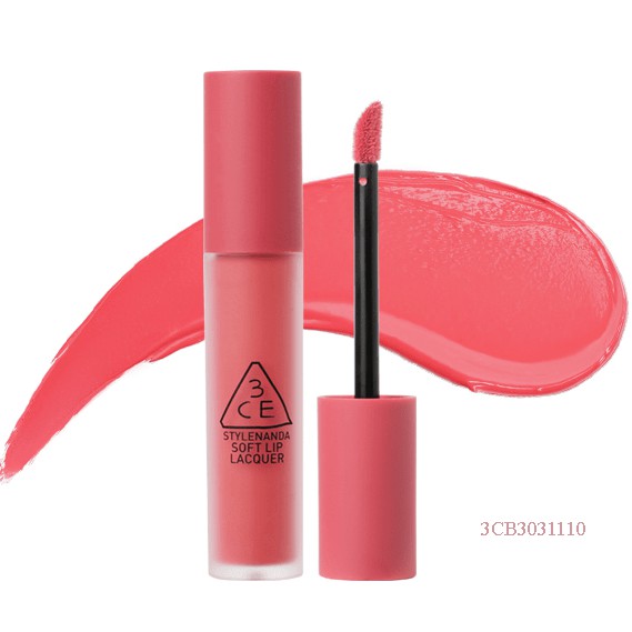 Son 3CE Soft Lip Lacquer Shawty - Hồng Tươi