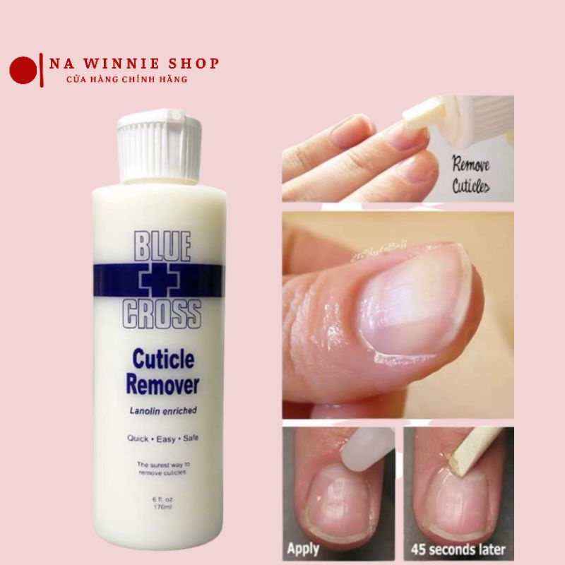 Kem làm mềm da - Nước làm mềm da nail Blue Cross chính hãng nhập khẩu từ Mỹ - không cần ngâm nước