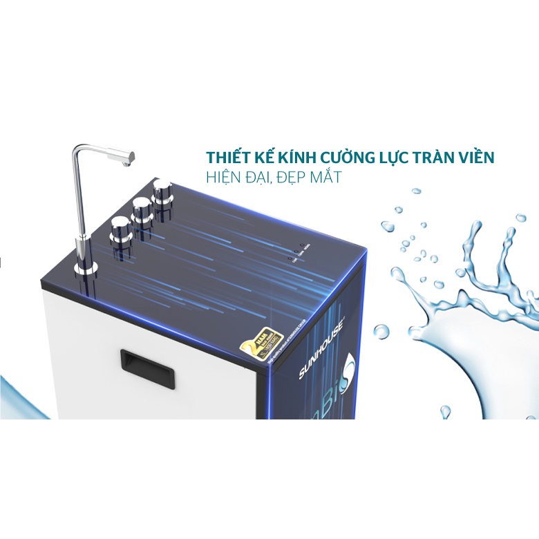 Máy lọc nước RO nóng nguội lạnh Sunhouse SHA76213CK 10 lõi