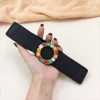 Dây nịt thun đính hạt màu