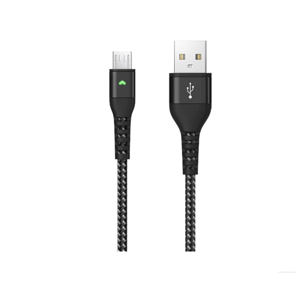 Cáp sạc nhanh LANEX LTC - N14M dây dù 3.0A, cổng kết nối Micro USB, dài 2m, có đèn led
