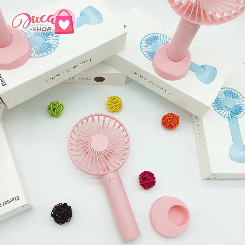 Quạt mini tích điện cầm tay có đế để bàn siêu hot | BigBuy360 - bigbuy360.vn