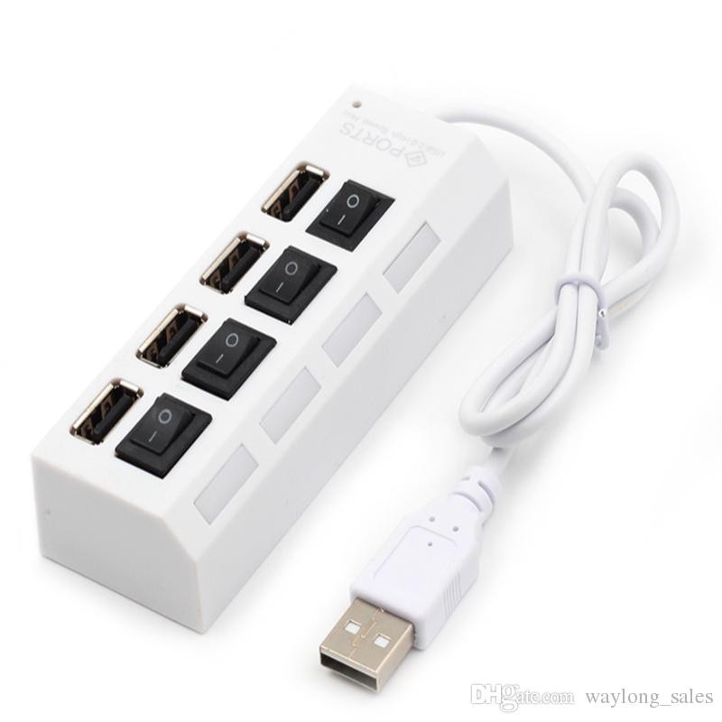 Bộ Chia USB 1 RA 4 - HUB USB 4 Cổng Có Công Tắc và Đèn Báo