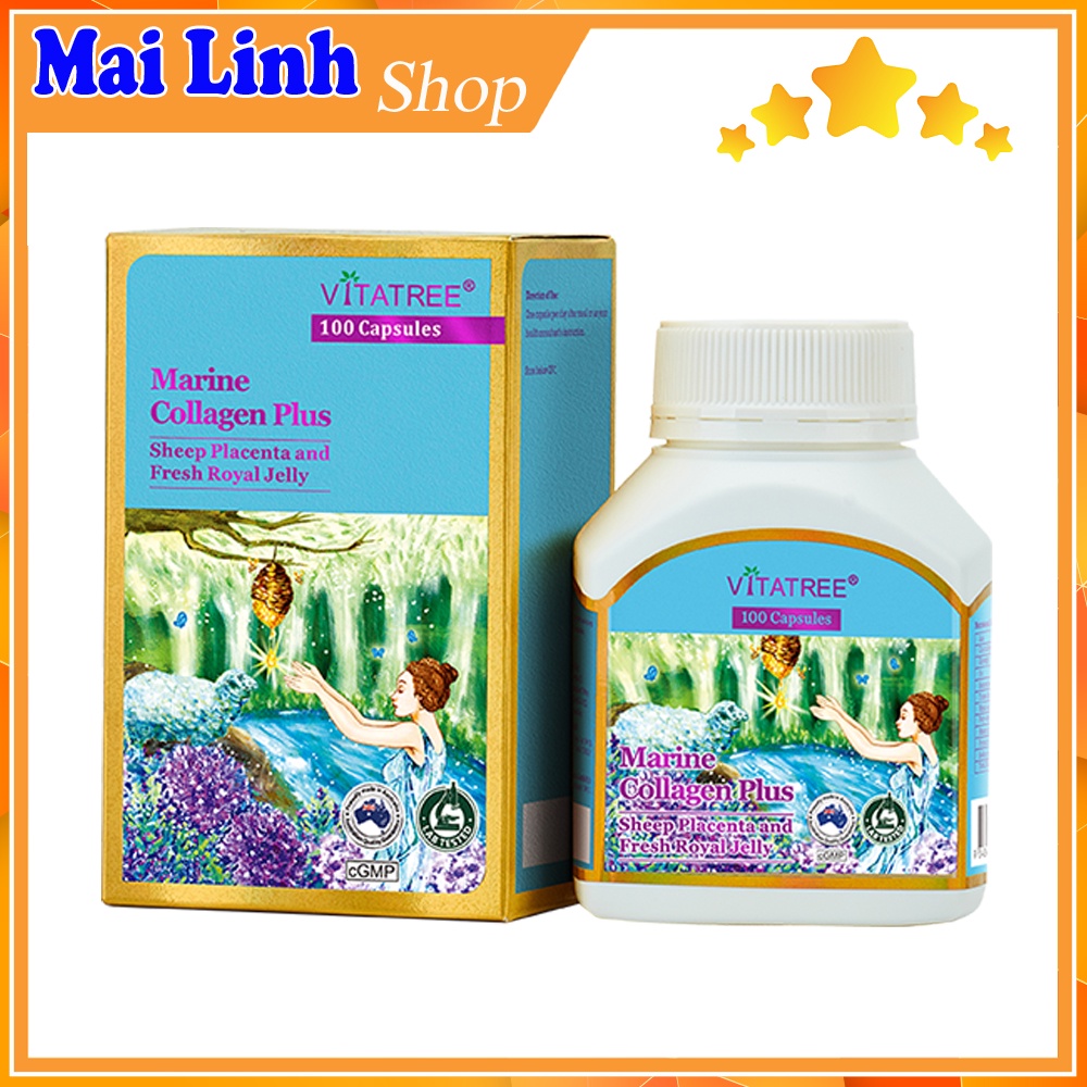 Viên Uống Collagen Đẹp Da Vitatree Marine Collagen Plus - 100 viên thumbnail