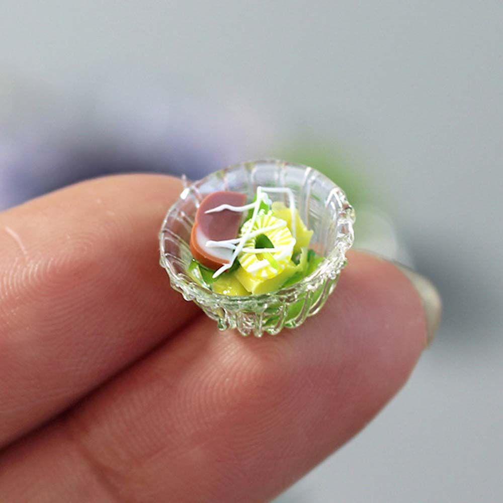 IVORY Mô Hình Tô Salad Đồ Chơi Cho Nhà Búp Bê