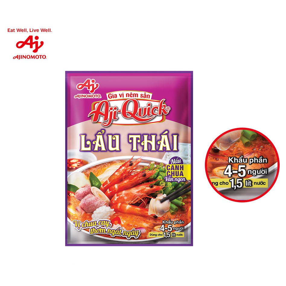 Combo 1 Bột Ngọt AJI-NO-MOTO 1kg + 1 Hạt Nêm 900g + 2 Bột Tẩm Khô 84gx2 + 4 Lẩu Thái 50gx4