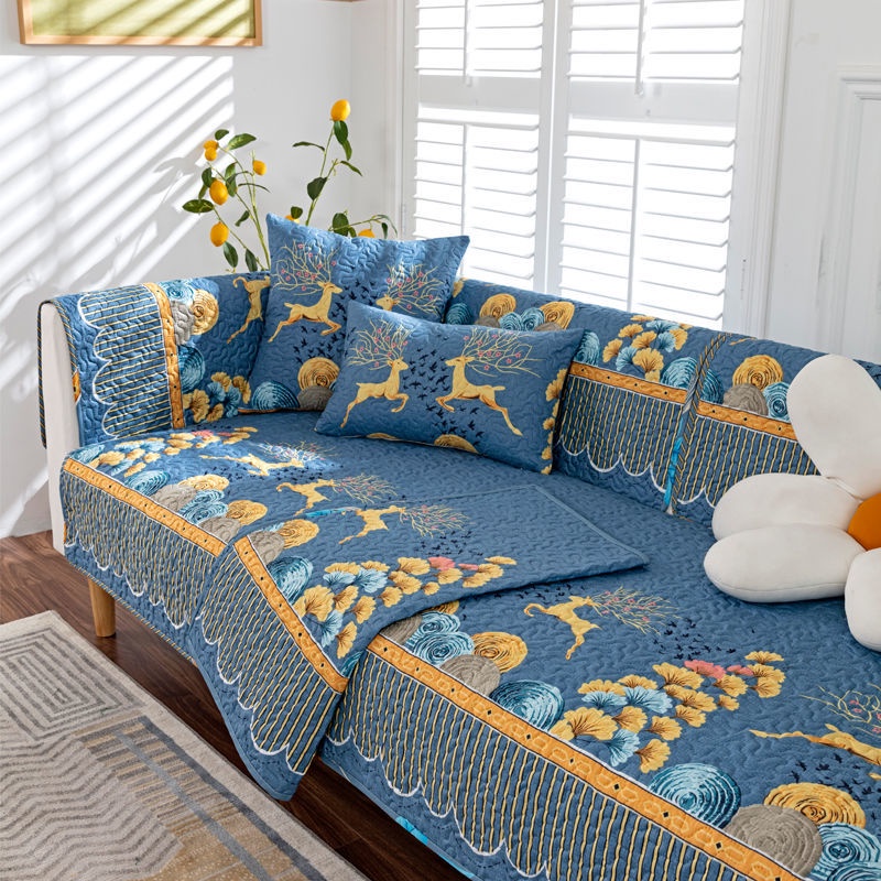 Vỏ Bọc Đệm Ghế Sofa Bốn Mùa Cao Cấp Chống Trượt Phong Cách Bắc Âu