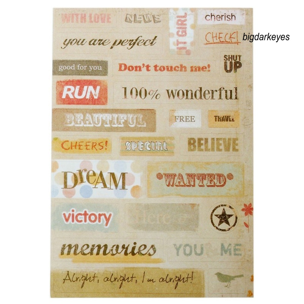 Set 6 Miếng Dán Giấy Hình Lịch Phong Cách Cổ Điển Dùng Trang Trí Sổ Tay DIY