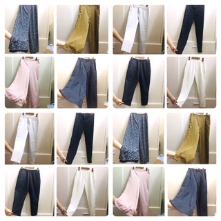 Quần culottes ống rộng suông kaki baggy thun secondhand 2hand si