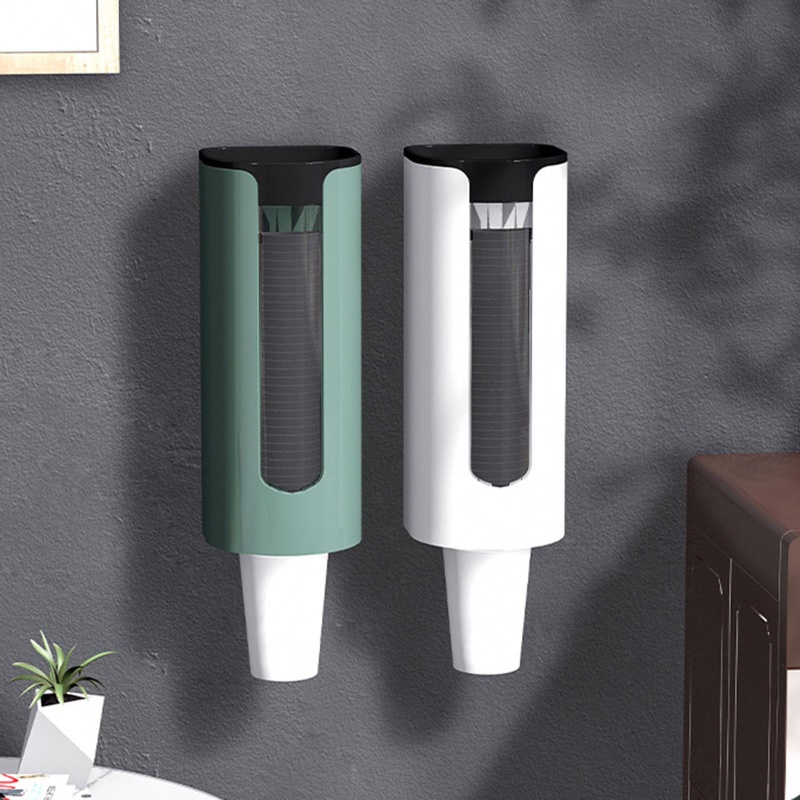 Giá Đỡ Cốc Giấy Dùng Một Lần Tự Dính Dạng Kéo Gắn Tường Tiện Lợi Dành Cho Gia Đình