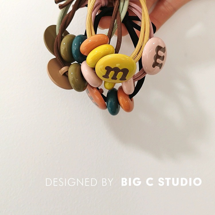 Dây Cột Tóc Hình Chữ Cái Phong Cách Hàn Quốc