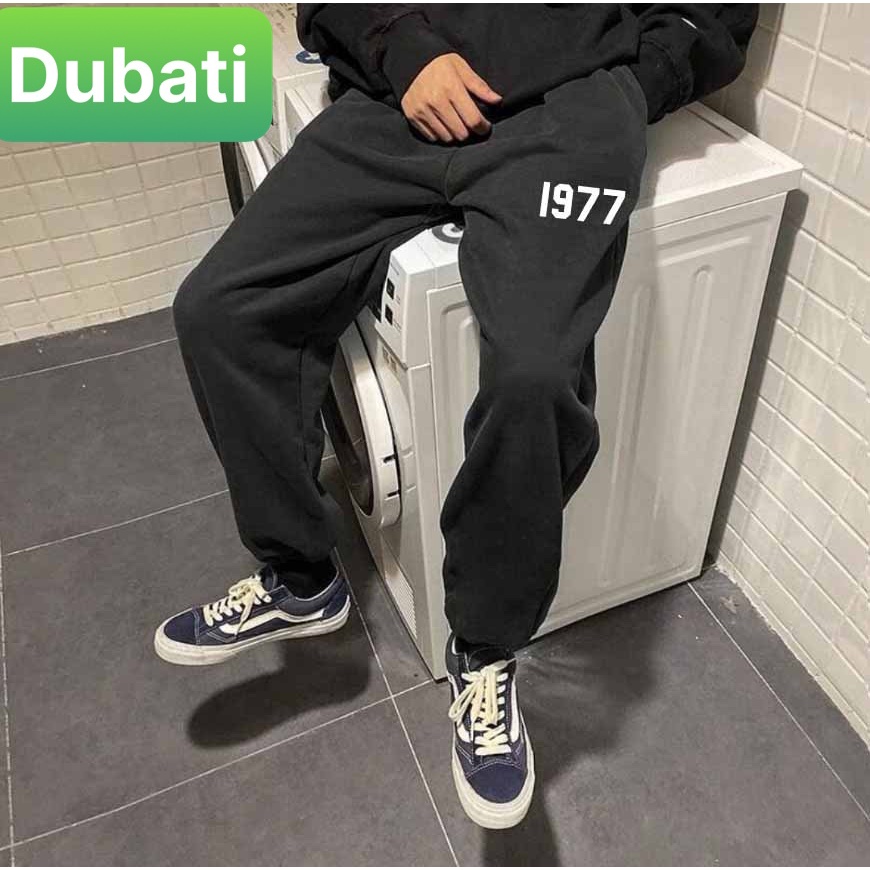 QUẦN JOGGER NAM NỮ UNISEX CHẤT NỈ DÀY DA CÁ ỐNG SUÔNG RỘNG 1977 HOT TREND HOT 2022 -DUBATI FASHION