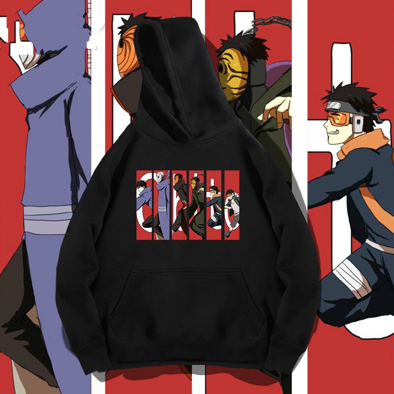 Áo Hoodie Cotton In Hình Anime Uchiha Obito 10 Màu Sắc Chất Lượng Cao Cho Nam