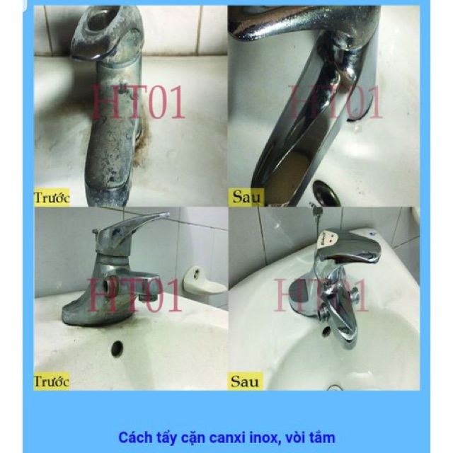 Tẩy cặn canxi trên inox&kim loại HT01-250g