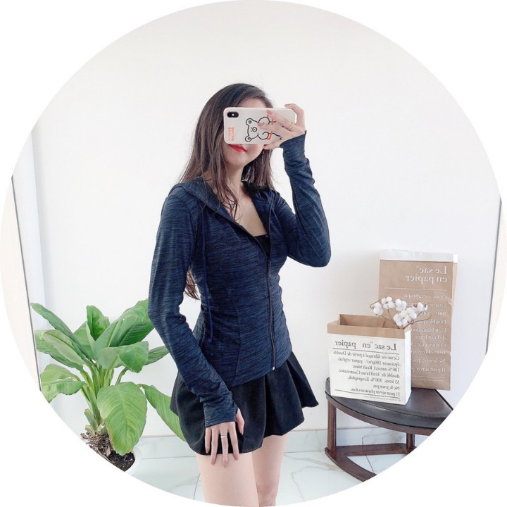 Áo khoác thun nữ rằn ri dáng ôm thể thao mềm mịn mỏng mát | BigBuy360 - bigbuy360.vn