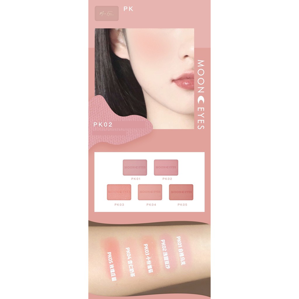 [MOON EYES] Phấn má Moon Eyes Color 35 màu 6.5gr