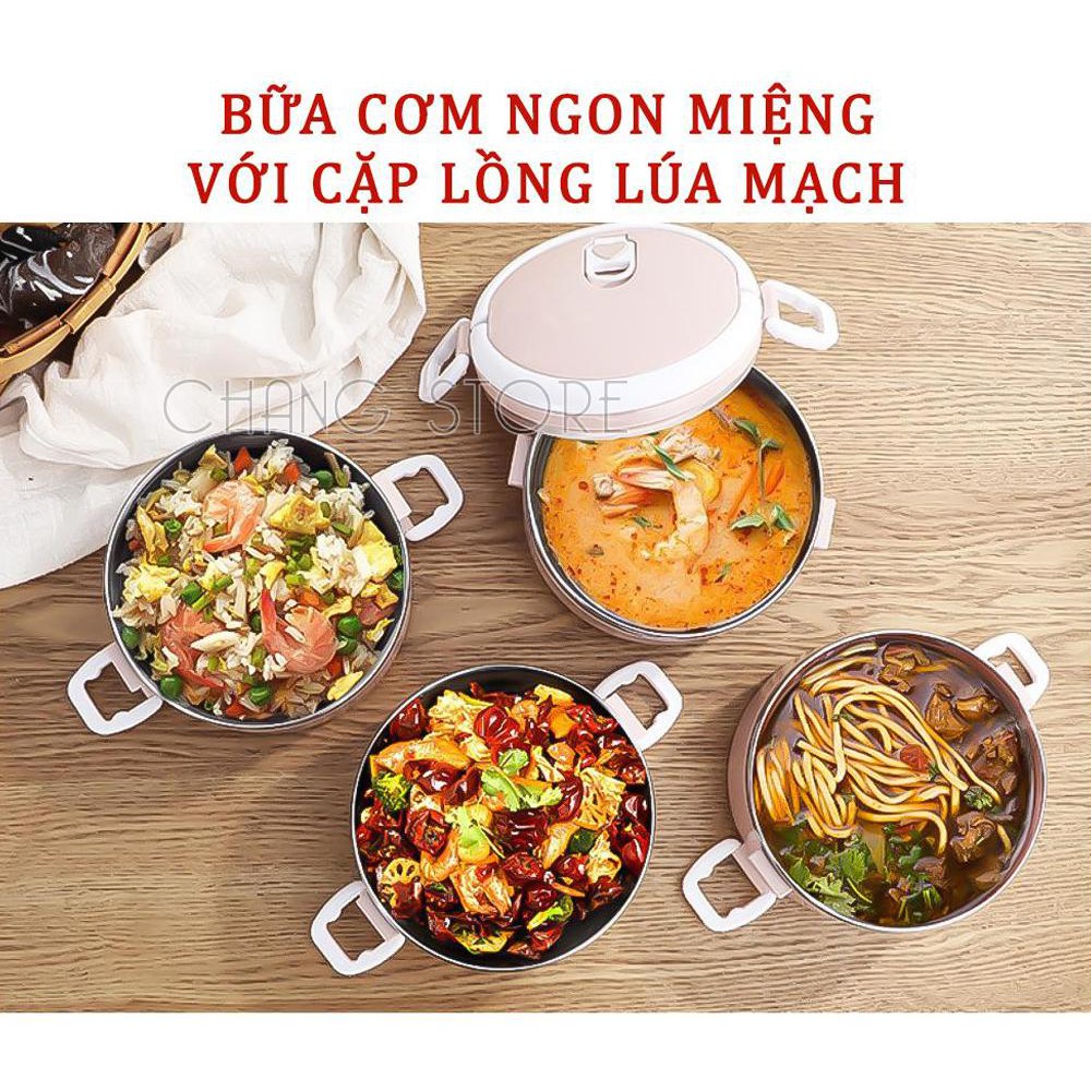 Cặp Lồng Lúa Mạch 4 Tầng Giữ Nhiệt Cao Cấp Tiện Dụng