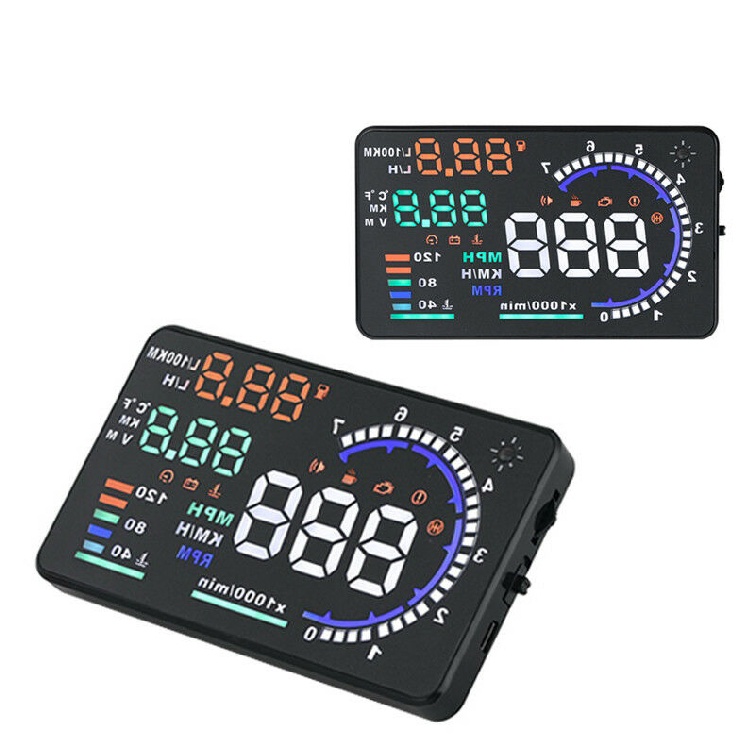 Máy chiếu màn hình kính lái HUD A8 5.5" OBD II OBD2 cho xe hơi