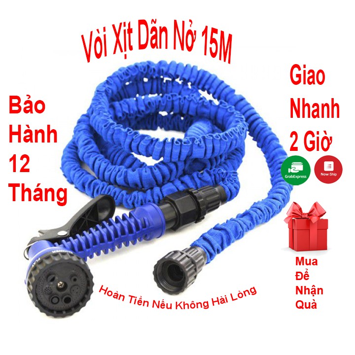 Vòi xịt dãn nở 15m thông minh có các chế độ nước từ nhẹ đến mạnh