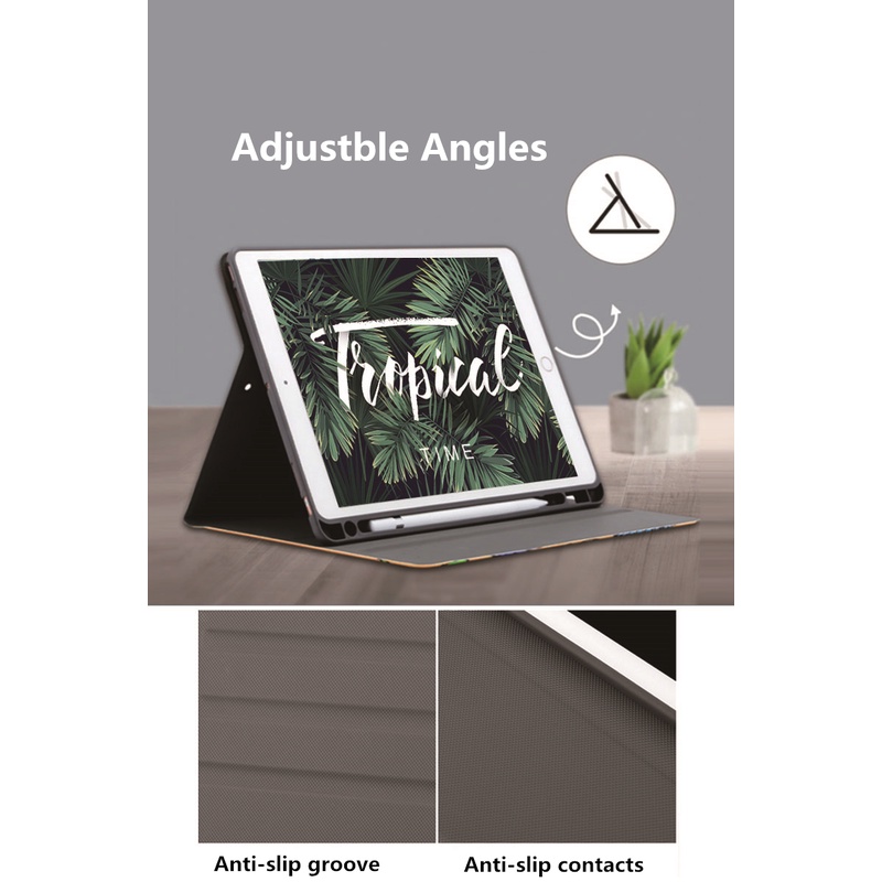Bao Da Máy Tính Bảng Có Giá Đỡ Bút Cho Ipad 10.2 Air3 2018 Ipad 5 / 6 Ipad 9.7-inch Tablet 10.5-inch Pro11 Ipad Mini 5
