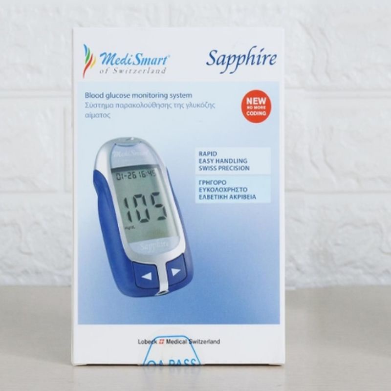 Máy đo đường huyết MediSmart Sapphire (Thương hiệu Thụy Sĩ)