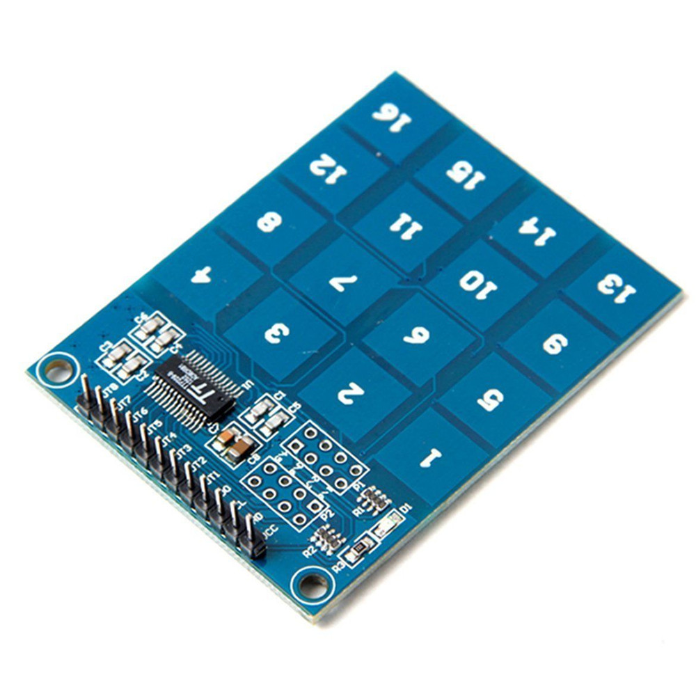 Bảng Mạch Cảm Biến Tự Làm 16 Phím 16 Kênh Ttp229 Cho Arduino