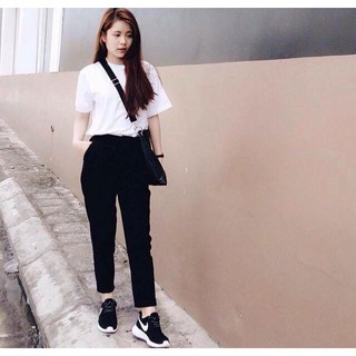 Áo Thun Trơn Nữ Màu Trắng Cao Cấp
