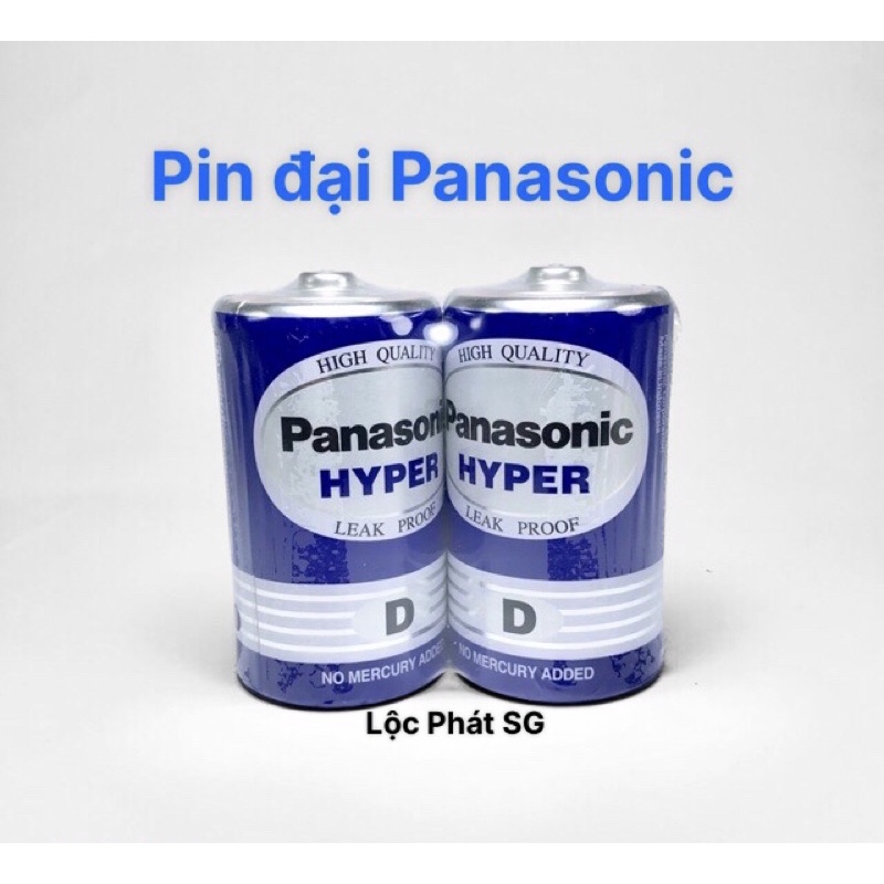 Pin đại D panasonic R20UT/2S (vỉ 2 viên)/Pin trung C PANASONIC HYPER (vỉ 2 viên)