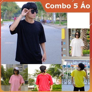 Áo Thun Trơn Nam Nữ Đủ Màu Combo 5 Áo Thun Trơn Unisex