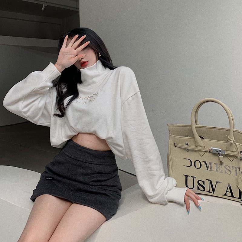 Ulzzang ( 얼짱) - ÁO NỈ THU ĐÔNG CỔ LỌ THỜI TRANG NỮ (CHẤT DÀY)