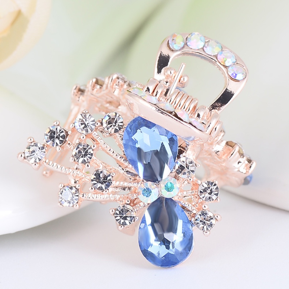 Kẹp tóc hình nơ đính đá nhân tạo lấp lánh