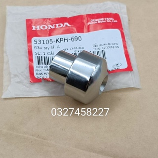 Gù đầu tay lái, trắng inox gắn bao tay xe WAVE, FUTURE zin honda