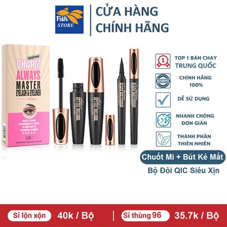 Combo chuốt mi và bút kẻ mắt qic xpttee welighl