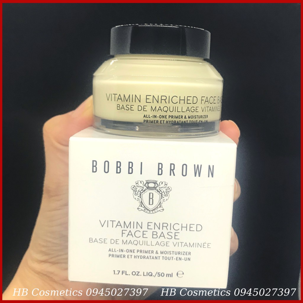 Tem Chính Hãng- Kem Lót Dưỡng Da Bobbi Brown Vitamin Enriched Face Base Primer Plus Moisturizer 50ml