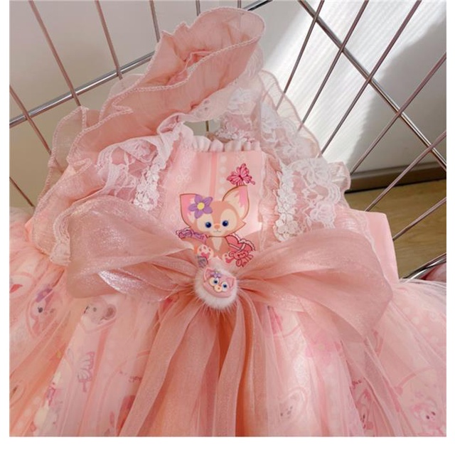 Đầm Công Chúa Phối Ren Kiểu Lolita Xinh Xắn Cho Bé Gái