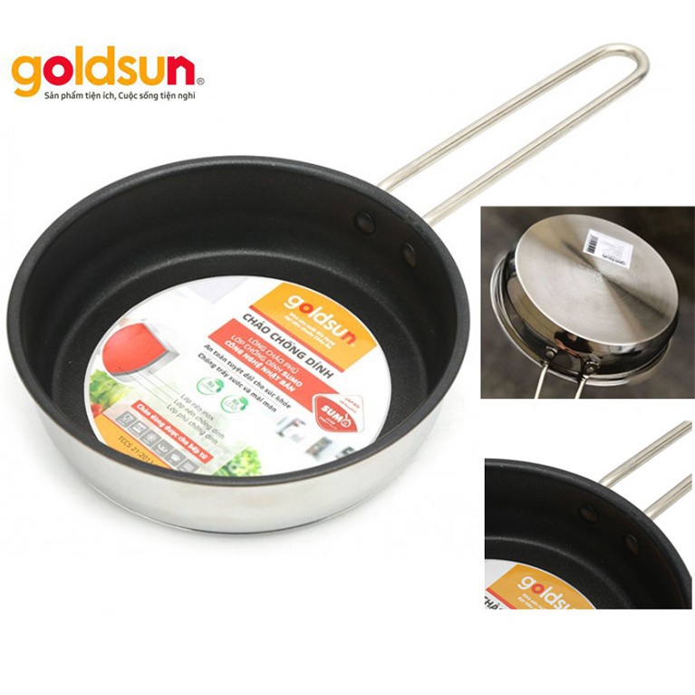 Chảo Bếp Từ Chống Dính Goldsun Chính Hãng [Nhiều Kích Cỡ]