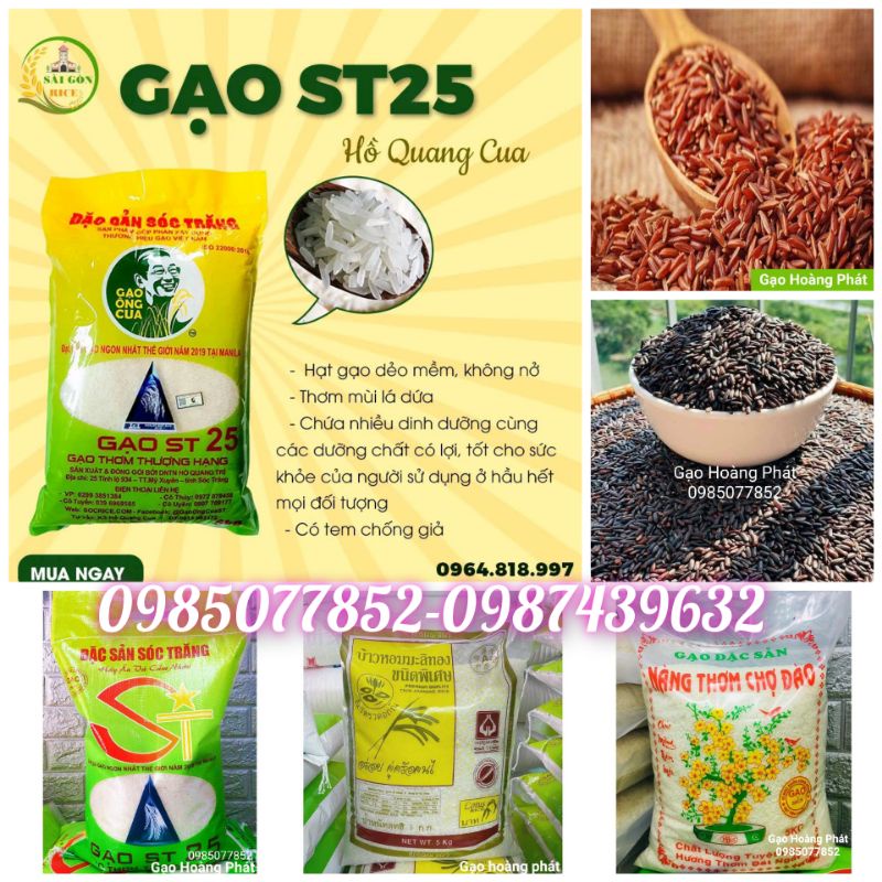 Gạo ST25 - Bao Dẻo Thơm (Túi 5kg). | BigBuy360 - bigbuy360.vn