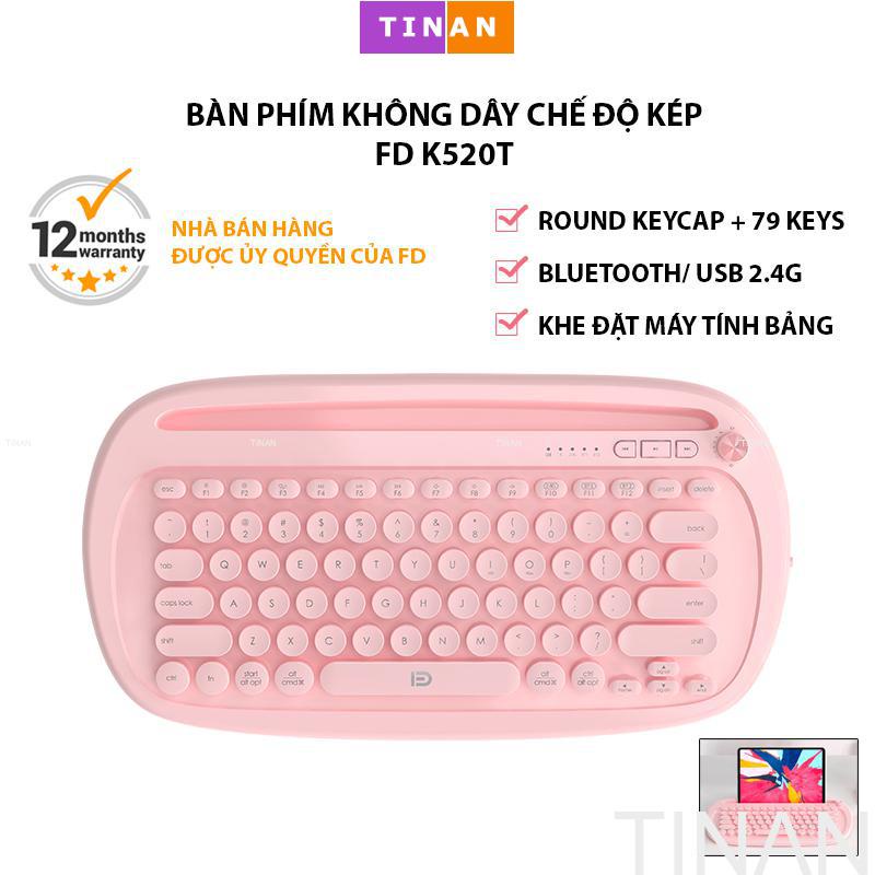 [Bluetooth+USB2.4G] Bàn Phím Bluetooth Không Dây FD K520T, Kết Nối Đa Thiết Bị, Dùng Cho Văn Phòng, Học Tập